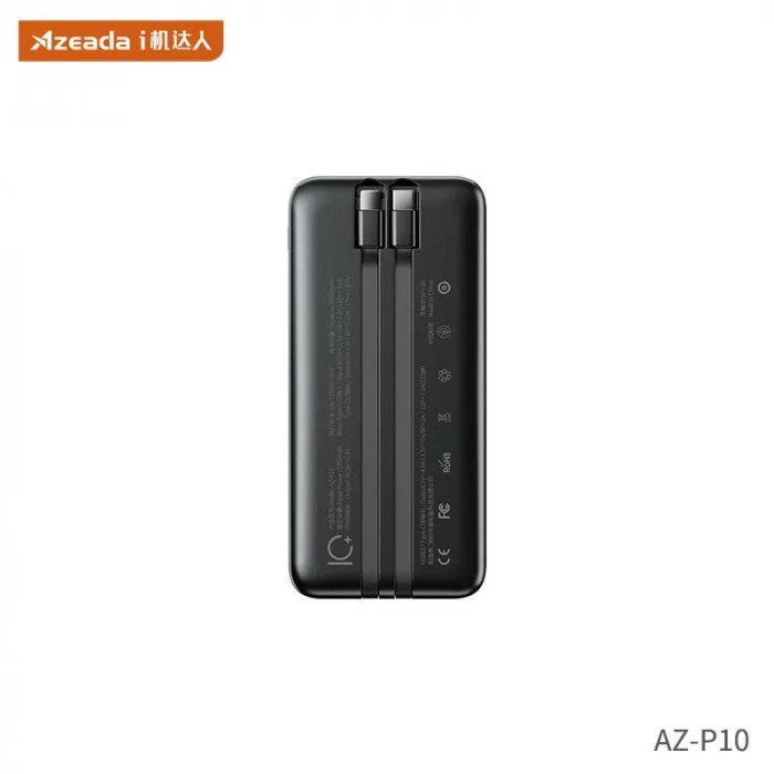 Універсальна мобільна батарея Proda Azeada Shilee AZ-P10 10000mAh 22.5W Black (PD-AZ-P10-BK) — фото 2