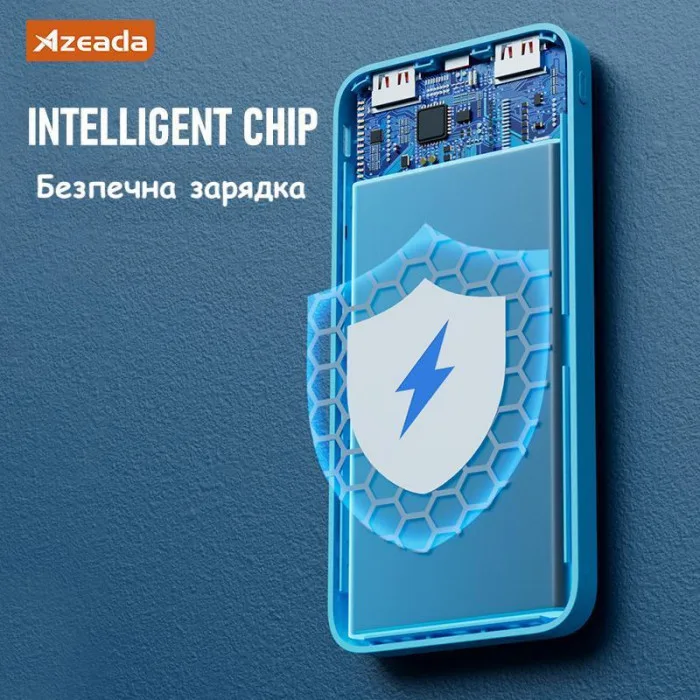 Універсальна мобільна батарея Proda Azeada Qidian AZ-P08 10000mAh Black (AZ-P08-BK) — фото 6