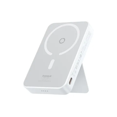 Power Bank OS-Baseus MagPro Magnetic Bracket Wireless Fast-Charging Power Bank 5000mAh 20W з кабелем (P10064101223-00) Stellar White