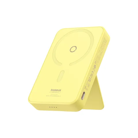 Power Bank OS-Baseus MagPro Magnetic Bracket Wireless Fast-Charging Power Bank 5000mAh 20W з кабелем (P10064101Y23-00) Lemon Yellow