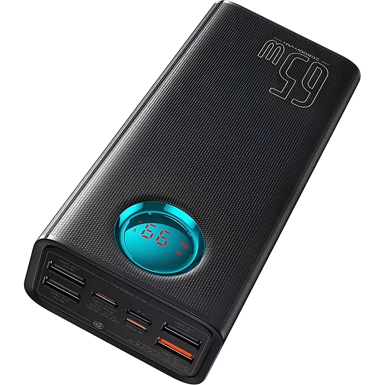Power Bank Baseus Amblight Digital Display Fast Charge Power Bank 26800mAh (P10022402113-00) Cluster Black — фото 4