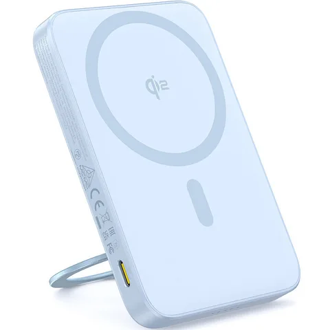 Power Bank Baseus PicoGo Qi2 Magnetic with Rotatable Stand 5000mAh 20W з кабелем (P10076800313-00) Galaxy Blue