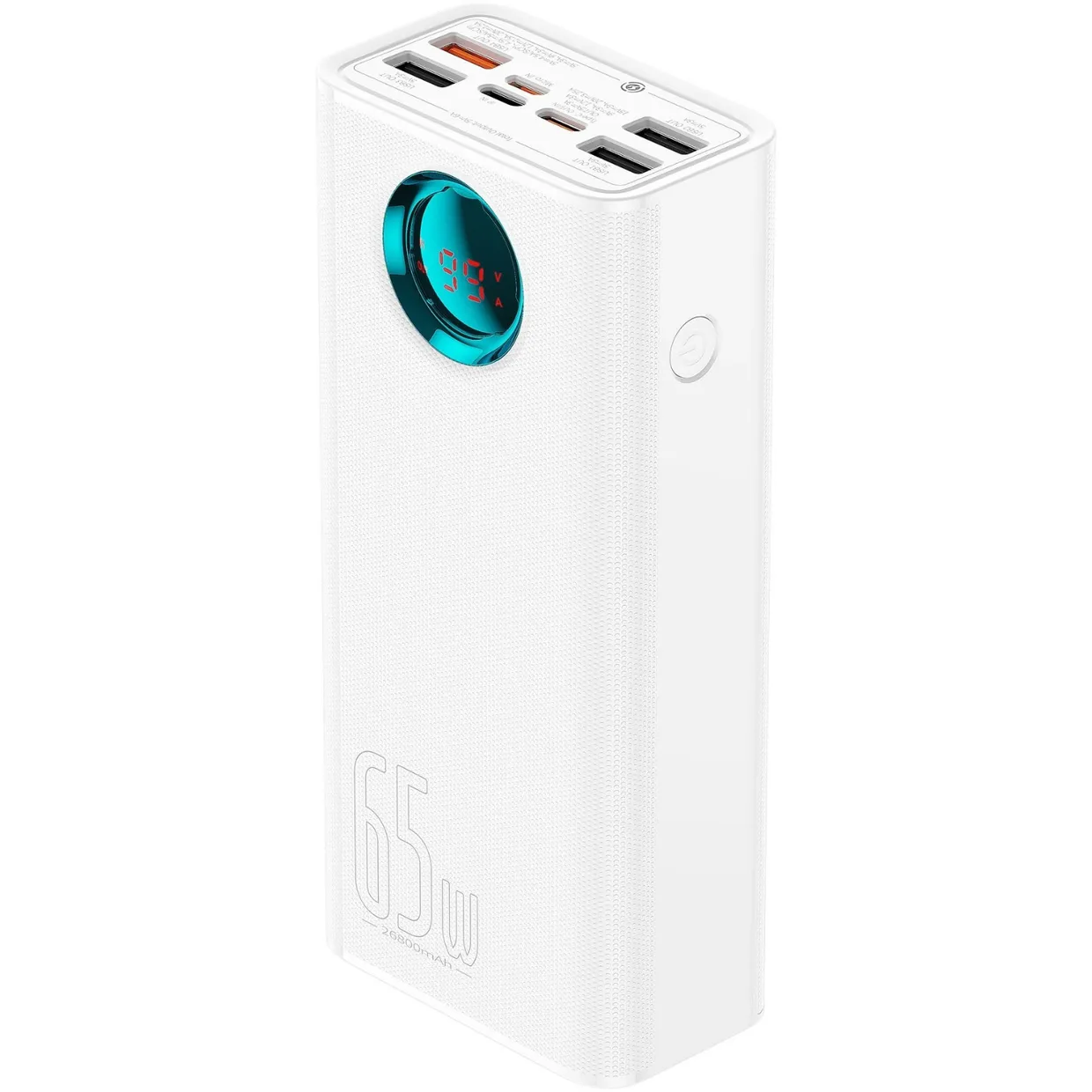 Power Bank Baseus Amblight Digital Display Fast Charge 26800mAh 65W (P10022402223-00) Stellar White — фото 4
