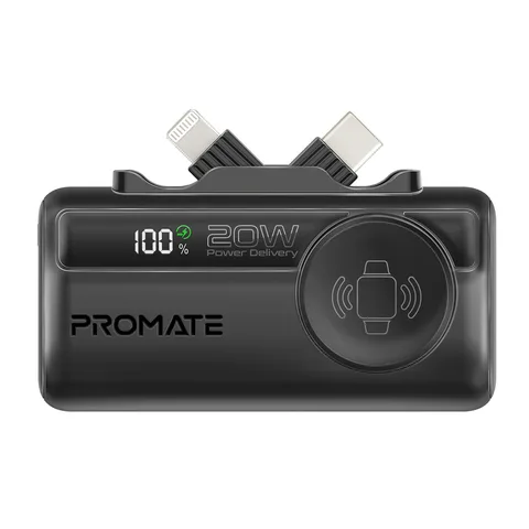 Power Bank Promate PowerUp-Trio 5000mAh 20W Black (powerup-trio.black)