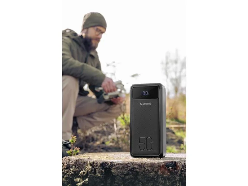 Power Bank Sandberg Powerbank 50000mAh USB-C PD 130W Black (420-75) — фото 7