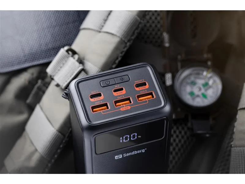 Power Bank Sandberg Powerbank 50000mAh USB-C PD 130W Black (420-75) — фото 8