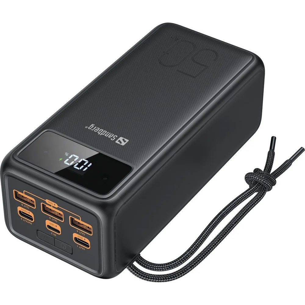 Power Bank Sandberg Powerbank 50000mAh USB-C PD 130W Black (420-75) — фото 10