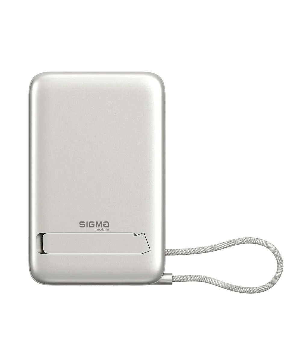 Power Bank Sigma mobile X-power SI10A8QL-MAG 10000mAh Silver (SI10A8QL-MAG) — фото 2