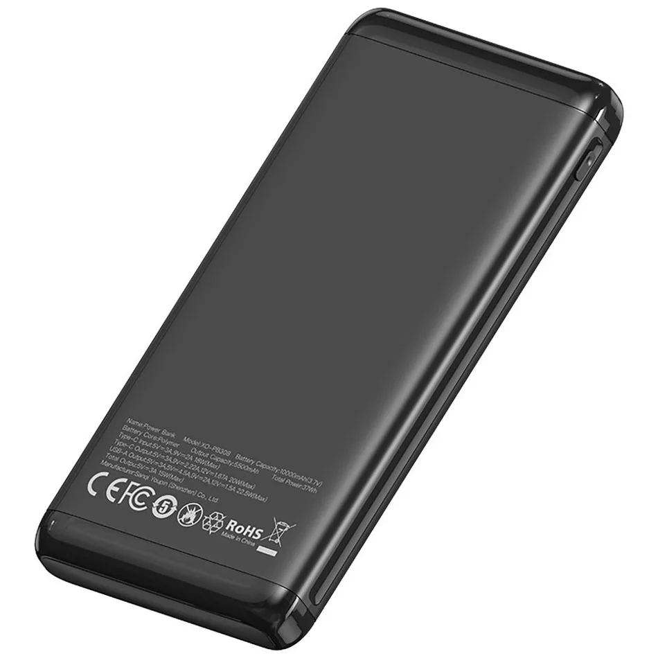 Power Bank XO PB308 10000mAh 22.5W Black (PB308.black) — фото 3