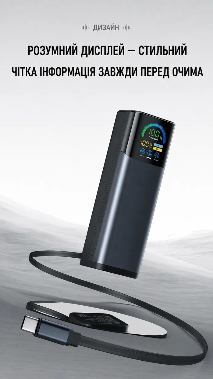 Powerbank iBattery YT-2291 27000mAh 145W Grey — фото 11