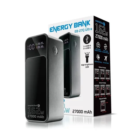 Power Bank everActive EB-27Q Ultra 27000mAh 162W Black