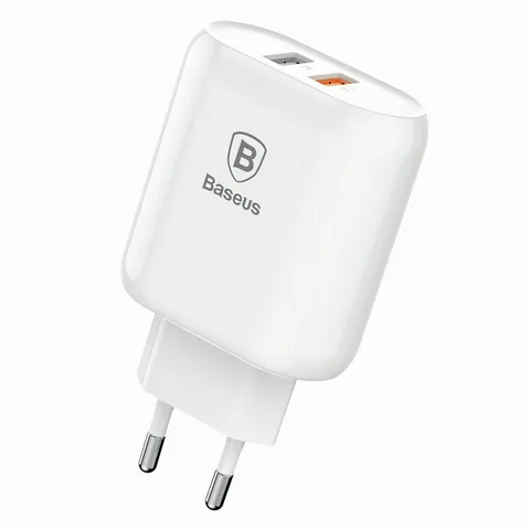 Мережевий зарядний пристрій Baseus Bojure Series QC 23W 3A 2USB Type-A (CCALL-AG02) White