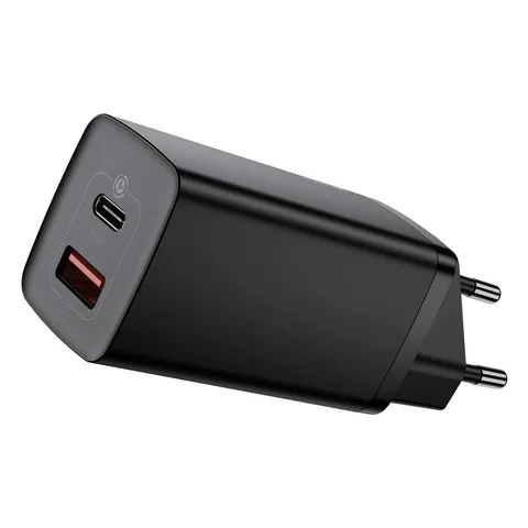 Мережевий зарядний пристрій Baseus GaN2 Lite Quick Charger Type-C+USB на 65W (CCGAN2L-B01) Black