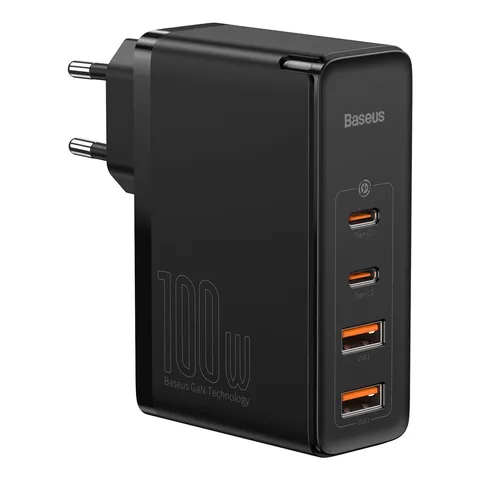 Мережевий зарядний пристрій Baseus GaN2 Pro Quick Charger 2C+2U на 100W (CCGAN2P-L01) Black