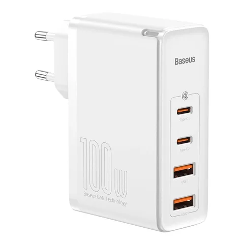 Мережевий зарядний пристрій Baseus GaN2 Pro Quick Charger 2C+2U на 100W (CCGAN2P-L02) White