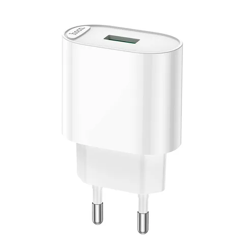 Мережевий зарядний пристрій Hoco C109A Fighter single port QC3.0 charger (6931474784810) White