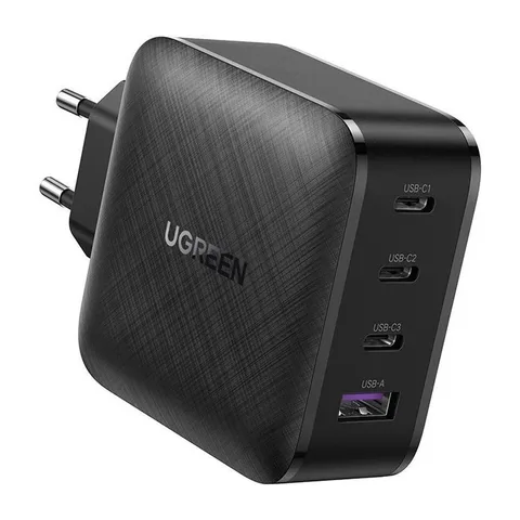 Мережевий зарядний пристрій Ugreen CD224 65W USB + 3xType-C PD GaN Charger