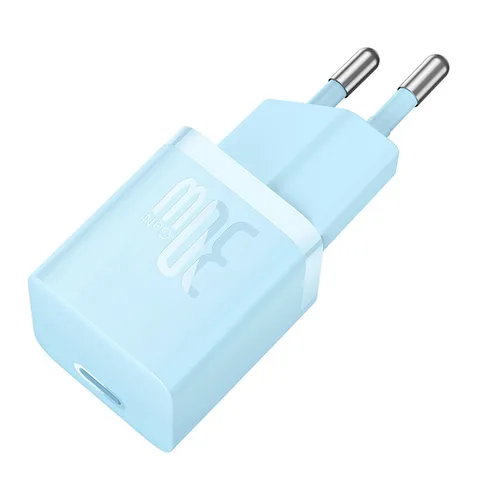 Мережевий зарядний пристрій Baseus GaN5 Fast Charger (mini) 1C на 30W (CCGN070603) Blue