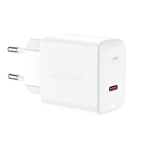 Мережевий зарядний пристрій ACEFAST AFA21W A21 30W GaN single USB-C Charger White