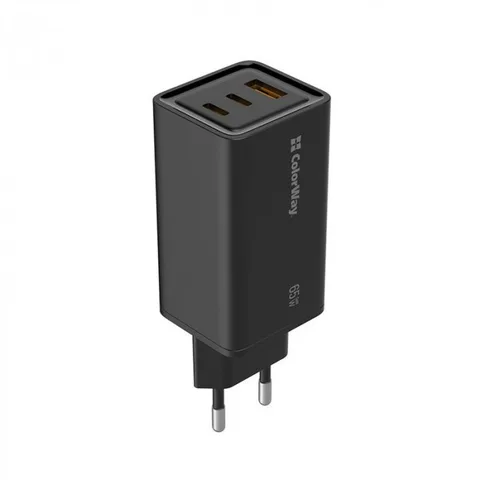 Сетевое зарядное устройство ColorWay GaN3 Pro Power Delivery Black (CW-CHS039PD-BK)