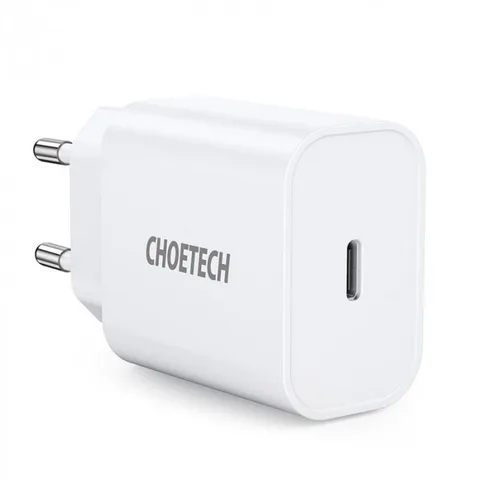 Мережевий зарядний пристрій Choetech (1USBx3A) Type-C PD20W Charger White (Q5004-V5)