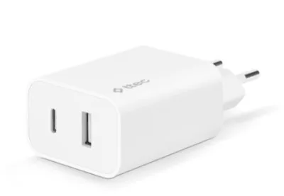 Сетевое зарядное устройство Ttec SmartCharger Duo PD USB-C/USB-A 32Вт White (2SCS24B)