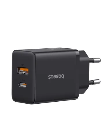 Мережевий зарядний пристрій OS-Baseus Cube Fast Charger C+U 20W EU (P10111403113-00) Cluster Black