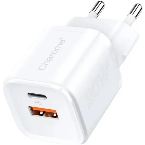 Сетевое зарядное устройство Charome C10s Pure PD+QC4.0 20W (6974324910946) White