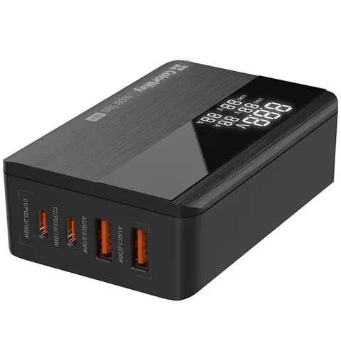 Сетевое зарядное устройство ColorWay Power Delivery GaN 2xUSB-A + 2xUSB-C 100W (CW-CHS041PD-BK) Black