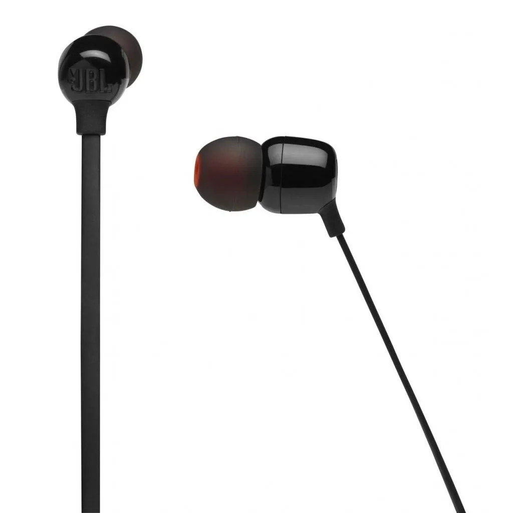 Наушники JBL Tune 125BT, один вкладыш в профиль с силиконовым амбушюром, второй с логотипом JBL