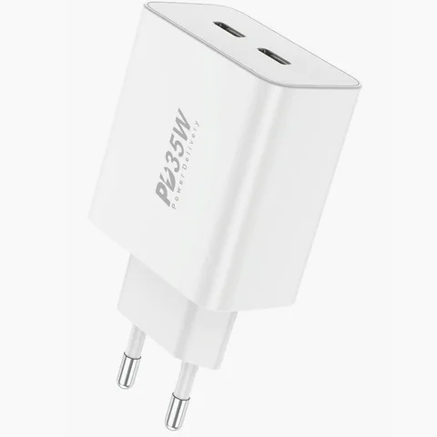 Сетевое зарядное устройство FONENG EU50 2xUSB-C PD35W Fast Charger (EU50-CH) White