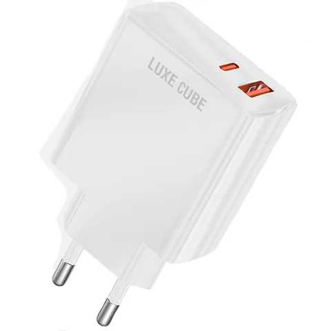 Мережевий зарядний пристрій Luxe Cube 2USB 36W QC3.0+PD (4120201336367) White