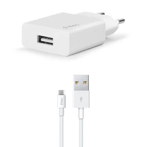 Сетевое зарядное устройство Ttec SmartCharger USB-A 2А + кабель USB Type-A to MicroUSB 1m (2SCS20MB) White