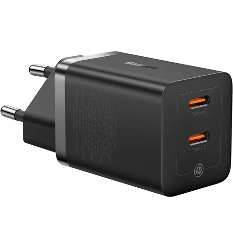 Мережевий зарядний пристрій Baseus GaN5 Pro Fast Charger C+C 40W (CCGP180101) Black