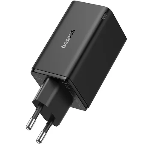 Мережевий зарядний пристрій Baseus GaN6 Pro Fast Charger 2C+2U 65W + кабель Type-C to Type-C 100W (20V/5A) 1m (P10162701113-00) Cluster Black