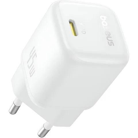 Мережевий зарядний пристрій Baseus PicoGo GaN6 Pro Fast Charger 1C 45W (P10176800213-00) Moon White