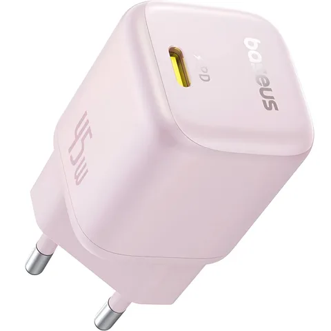 Мережевий зарядний пристрій Baseus PicoGo GaN6 Pro Fast Charger 1C 45W (P10176800413-00) Baby Pink