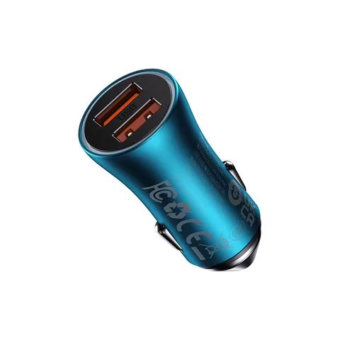 Зарядний пристрій Baseus Golden Contactor Max Dual Fast Charger U+U 60W (CGJM000003) Blue