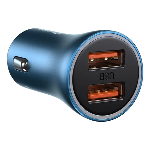 Автомобільний зарядний пристрій Baseus Golden Contactor Pro Dual Quick Charger U+U 40W (CCJD-A03) Blue