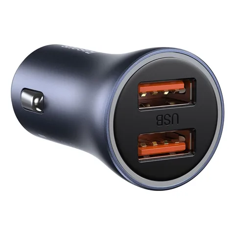Автомобільний зарядний пристрій Baseus Golden Contactor Dual Quick Charger U+U 40W (CCJD-A0G) Dark Gray