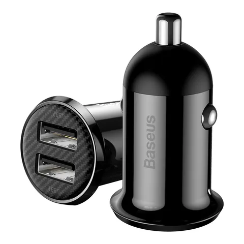 Автомобільний зарядний пристрій Baseus Grain Pro (Dual USB 4.8A) (CCALLP-01) Black