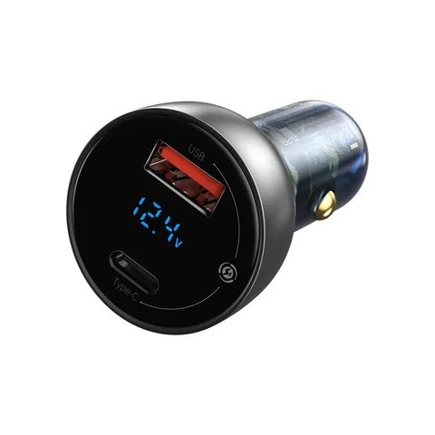 Автомобільний зарядний пристрій Baseus Particular Digital Display QC+PPS Dual Quick Charger 65W (CCKX-C0A) Silver