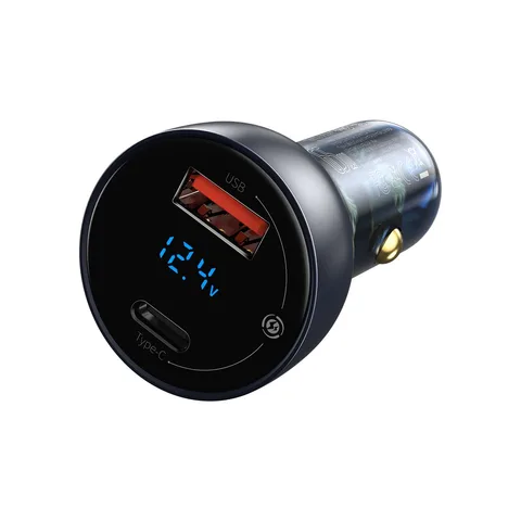Автомобільний зарядний пристрій Baseus Particular Digital Display QC+PPS Dual Quick Charger 65W (CCKX-C0G) Gray