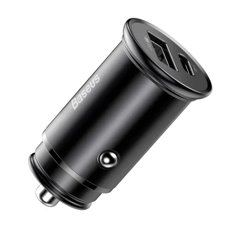 Автомобільний зарядний пристрій Baseus Circular Metal PPS Quick Charger 30W (Support VOOC) (CCYS-C01) Black