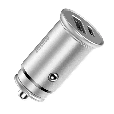 Автомобільний зарядний пристрій Baseus Circular Metal PPS Quick Charger 30W (Support VOOC) (CCYS-C0S) Silver