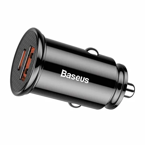 Автомобільний зарядний пристрій Baseus Circular Plastic A+C 30W PPS (CCALL-YS01) Black