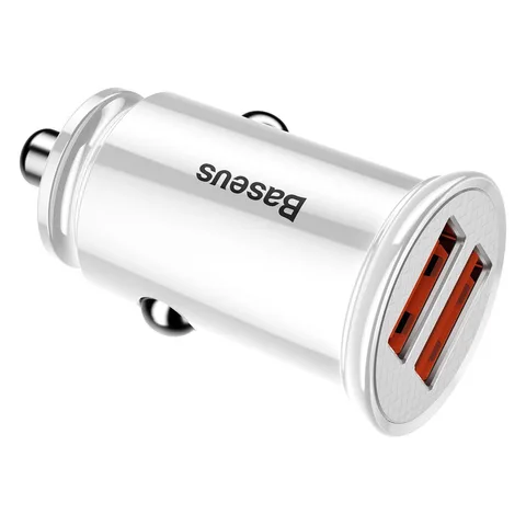 Автомобільний зарядний пристрій Baseus Circular Plastic A+A 30W PPS (CCALL-YD02) White
