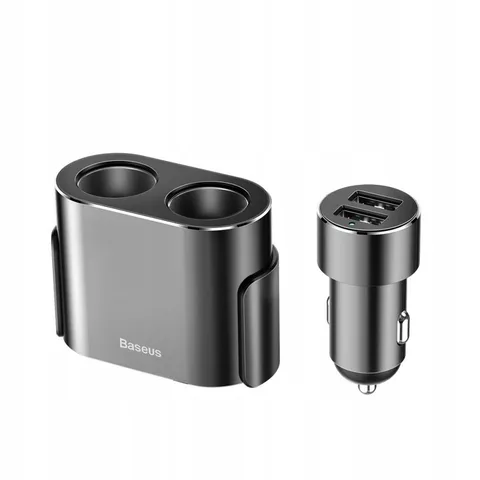 Автомобільний зарядний пристрій Baseus High Efficiency One to Two Cigarette Lighter (CRDYQ-01) Black