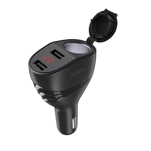Автомобільний зарядний пристрій Hoco Thunder Power Cigarette Lighter Car Charger (Z34) Black