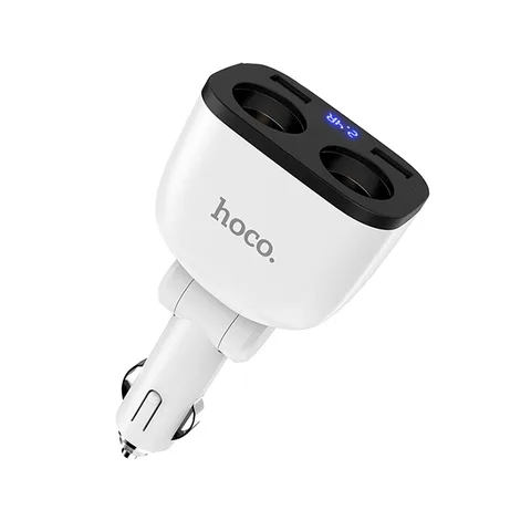 Автомобільний зарядний пристрій Hoco Power Ocean Cigarette Lighter In-Car Charger (Z28) White